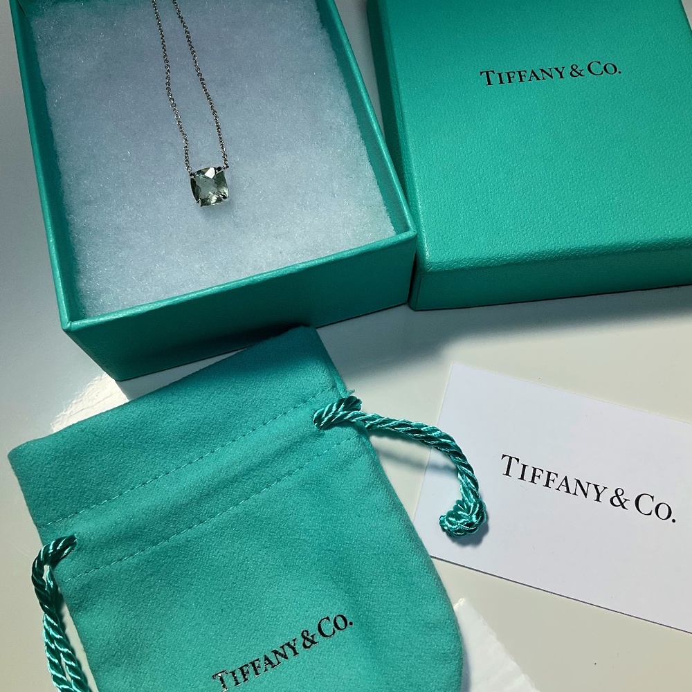 Tiffany & Co Paloma Picasso Sparkler Green Quartz Pendant 925 Necklace